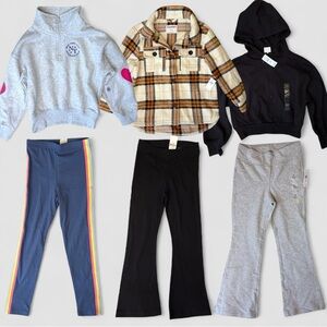NWT GAP + Old Navy size 6–7 girls outfit clothing lot bundle Hoodie, Shacket +